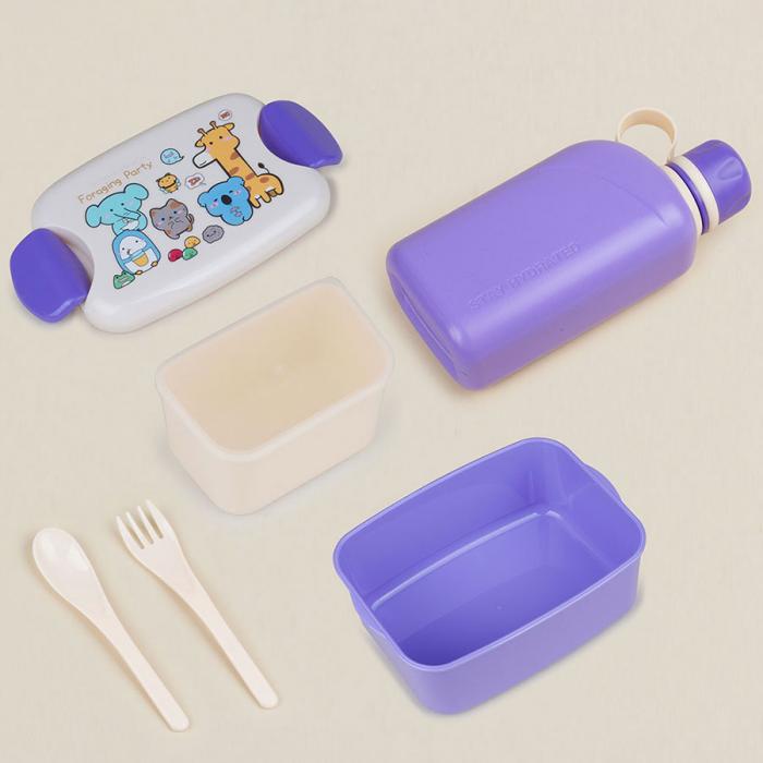 尚趣迷你耳朵飯盒(900ml)(含格子)+方形運(yùn)動(dòng)