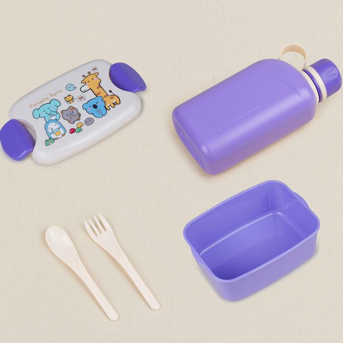 尚趣迷你耳朵飯盒(900ml)+方形運(yùn)動(dòng)水壺(500
