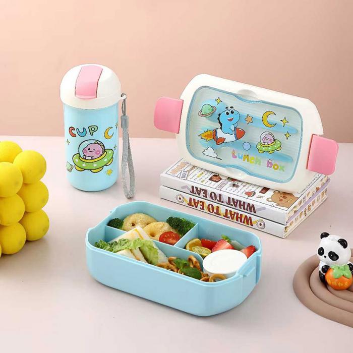 汽車(chē)卡通套裝飯盒(飯盒750ml+水杯450ML)